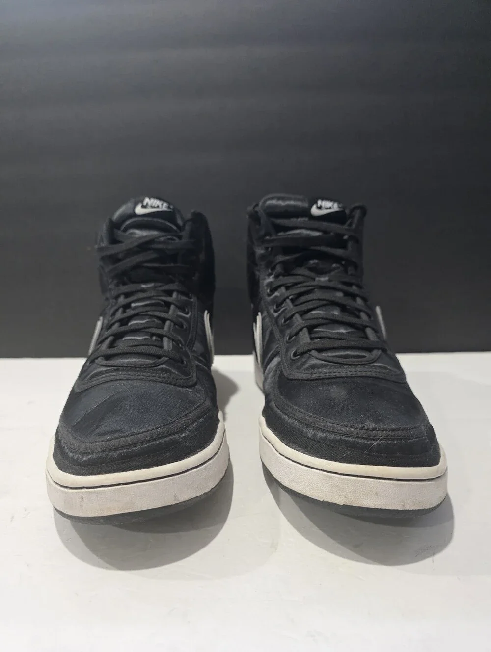 Nike Vandal High Supreme Black White Nylon Retro Basketball Sneakers Men's 12